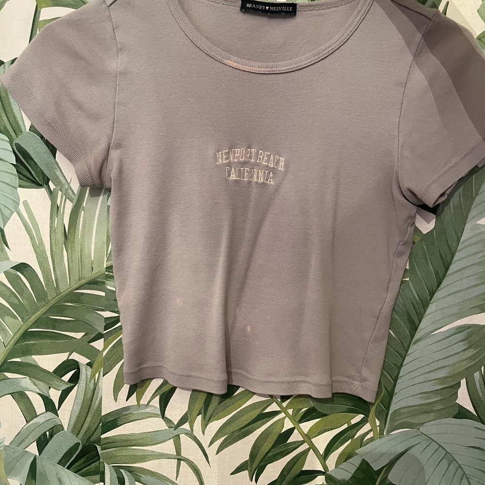 Newport Beach tight baby blue brandy Melville shirt